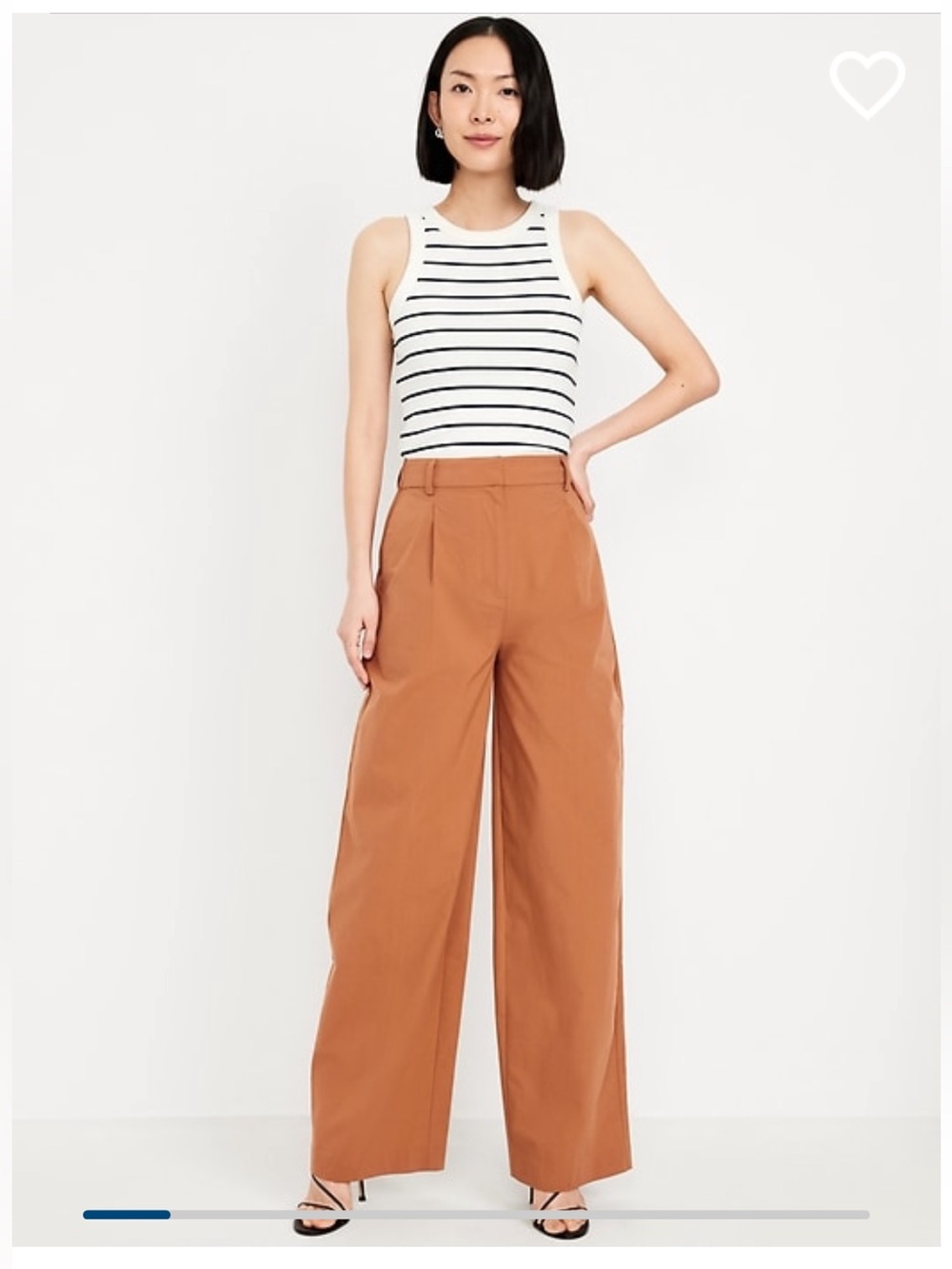 Taylor Wide-Leg High-Waist Poplin Pants in Soft Bronze